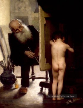  Paul Peintre - Le modèle modeste de la succession d’Allan J académique peintre Paul Peel